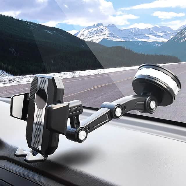 Stabile und langlebige Handyhalterung für Armaturenbrett, Windschutzscheibe, langer Arm, starke Saugkraft, Handy-Kfz-Halterung