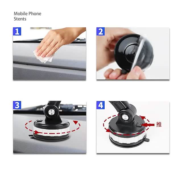Stabile und langlebige Handyhalterung für Armaturenbrett, Windschutzscheibe, langer Arm, starke Saugkraft, Handy-Kfz-Halterung