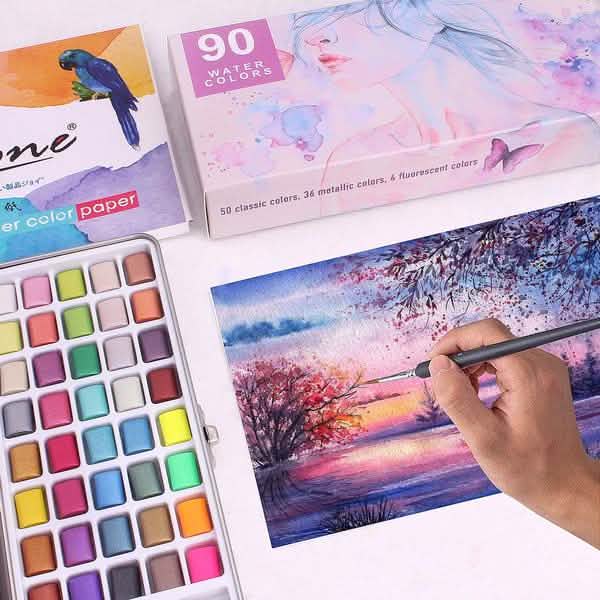 Festes Aquarellfarben-Set