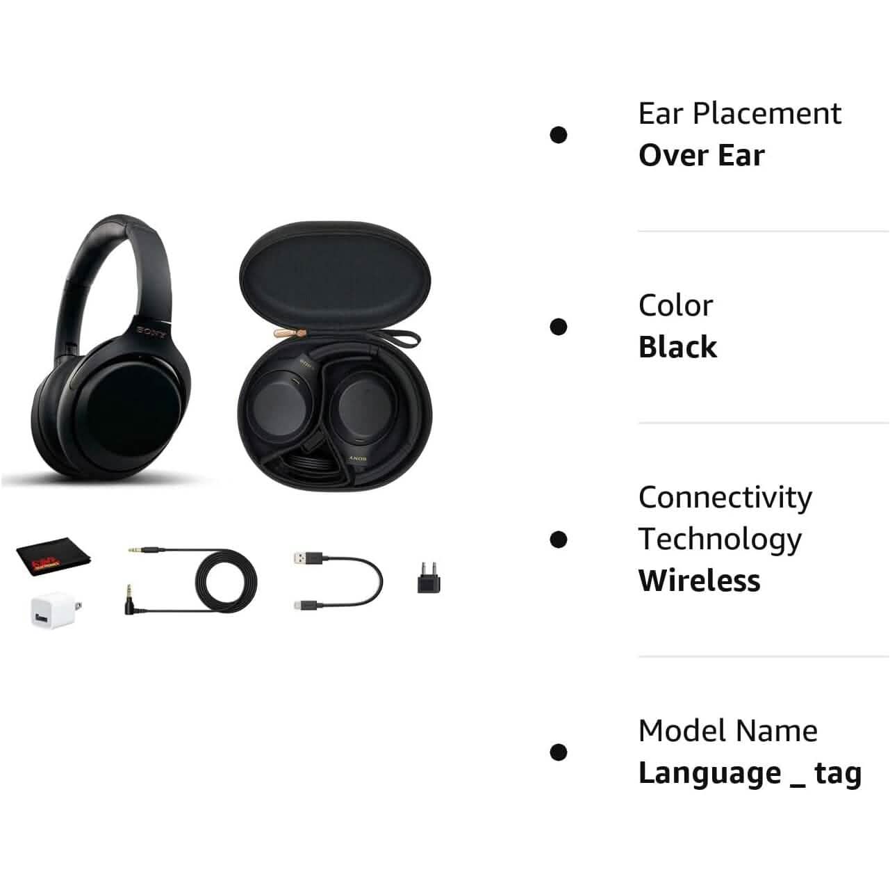 Sony WH-1000XM4 Kabelloser Noise-Cancelling-Over-Ear-Kopfhörer mit Mikrofon (Generalüberholt)