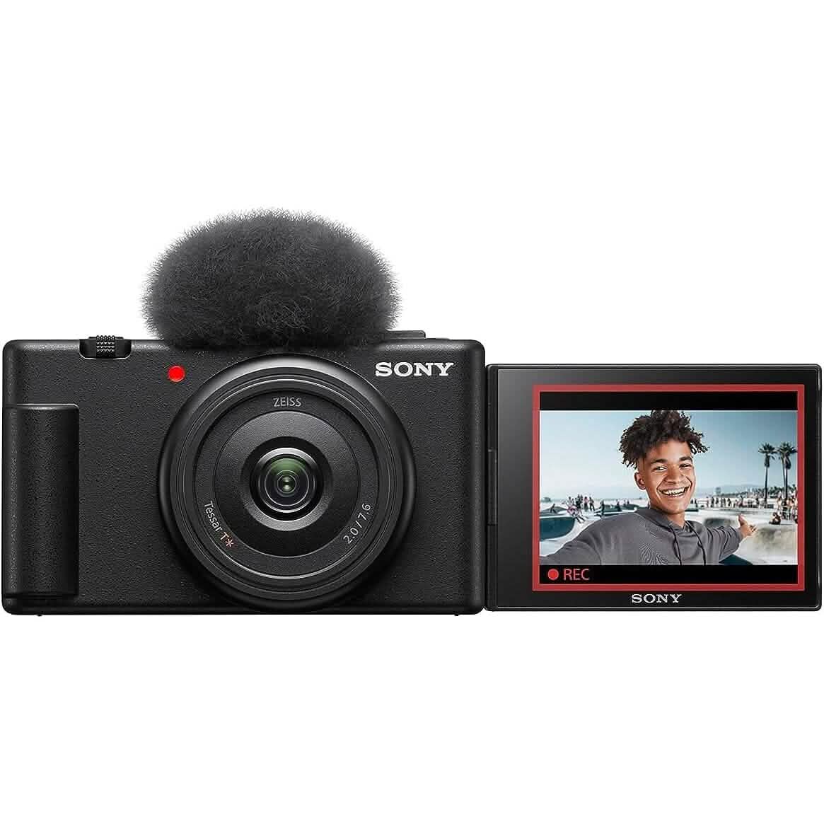 Sony ZV-1F Vlogging-Kamera für Content Creator und Vlogger Schwarz (Generalüberholt)