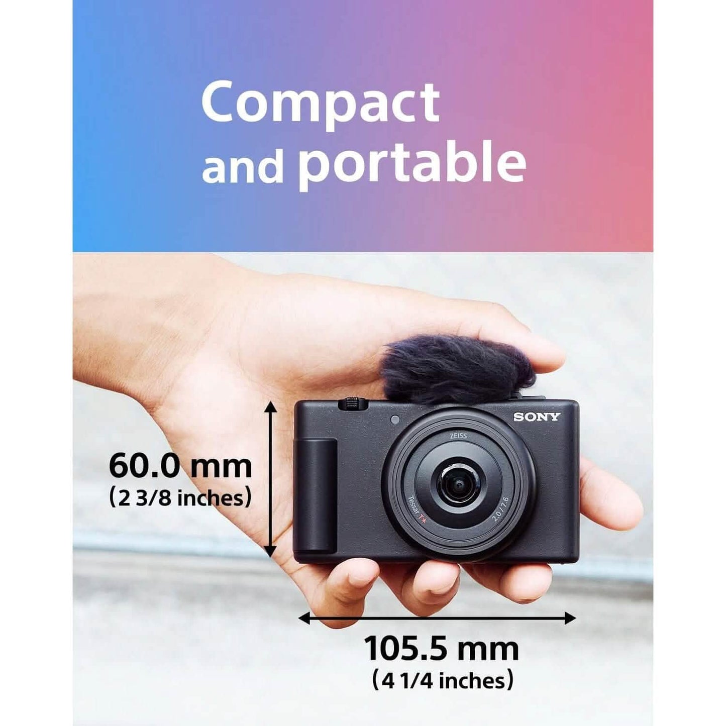 Sony ZV-1F Vlogging-Kamera für Content Creator und Vlogger Schwarz (Generalüberholt)