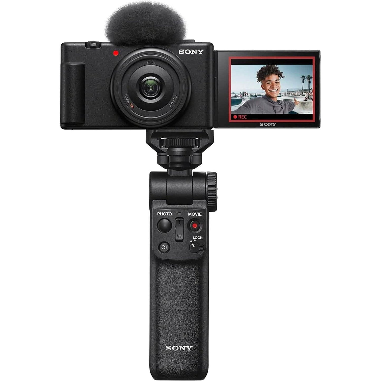 Sony ZV-1F Vlogging-Kamera für Content Creator und Vlogger Schwarz (Generalüberholt)