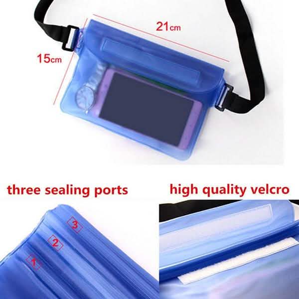 Wasserdichte Hüfttasche für Sport, Schwimmen, Strand – Trockentasche, Bauchtasche, Hosentasche
