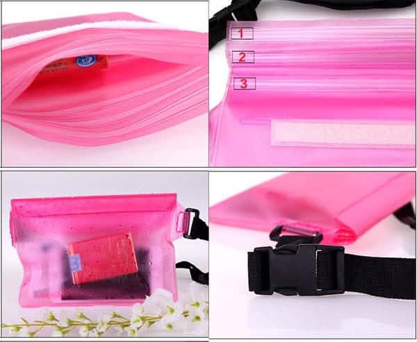 Wasserdichte Hüfttasche für Sport, Schwimmen, Strand – Trockentasche, Bauchtasche, Hosentasche