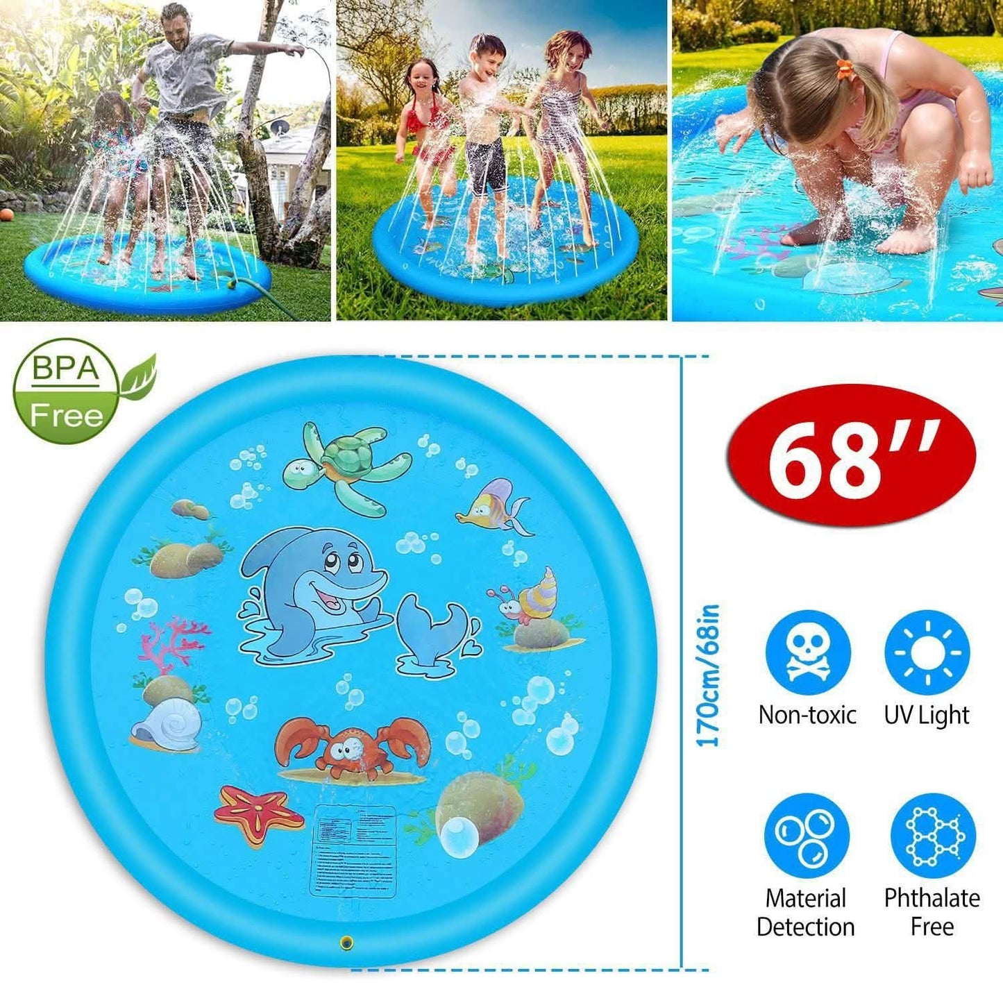 Rasensprenger und Wasserspielplatz für Kinder