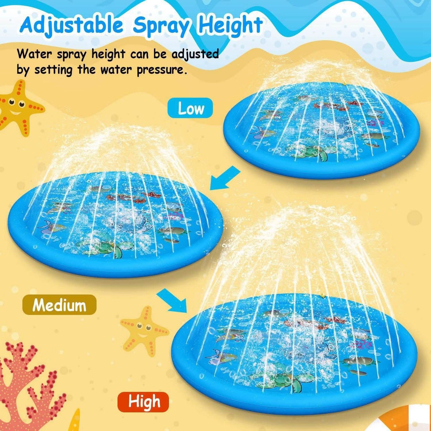 Rasensprenger und Wasserspielplatz für Kinder