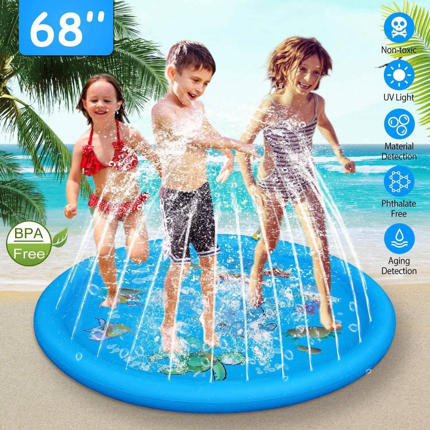 Rasensprenger und Wasserspielplatz für Kinder