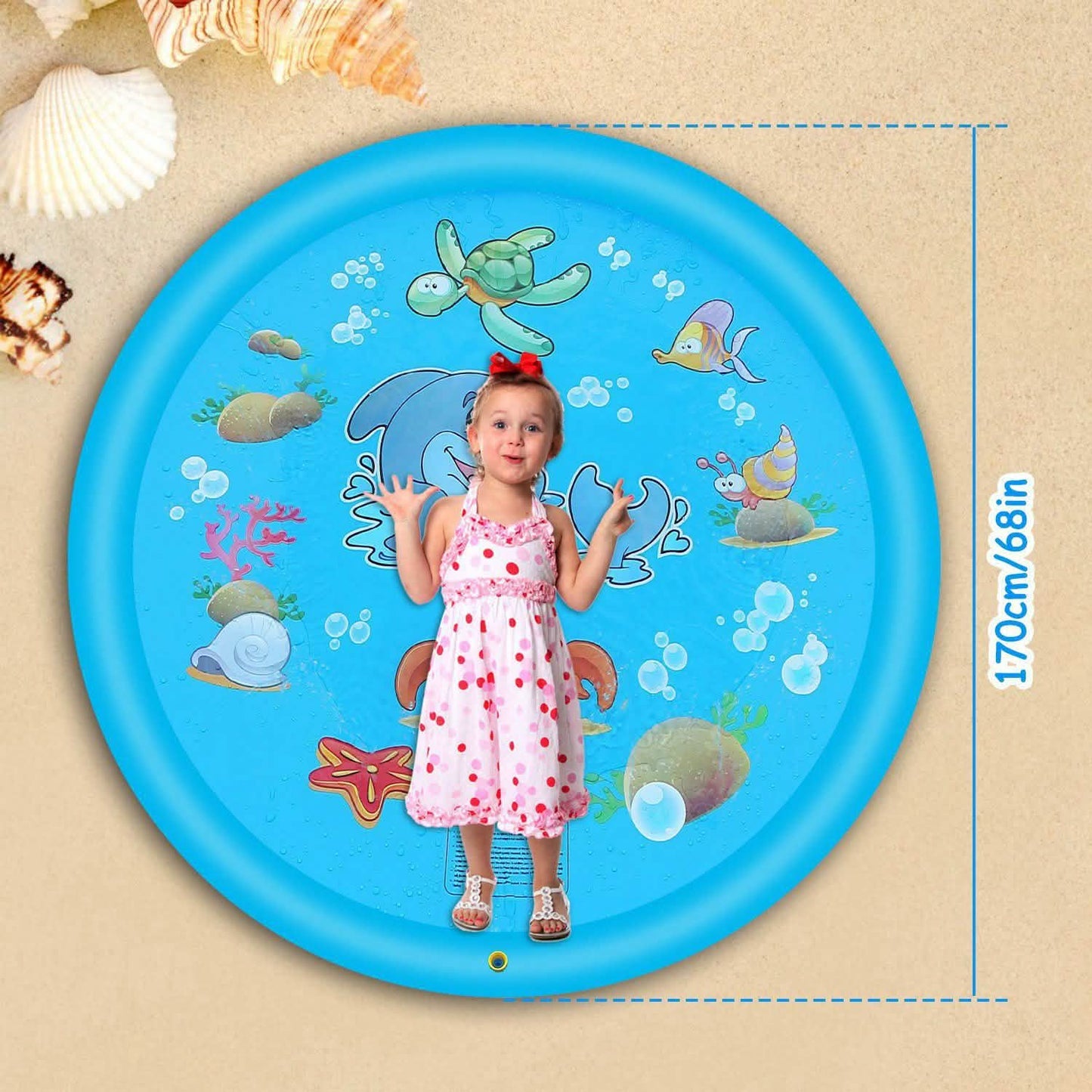 Rasensprenger und Wasserspielplatz für Kinder