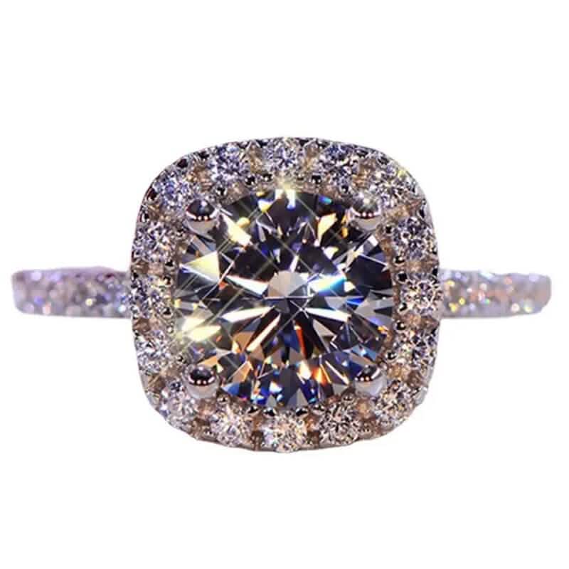 Vierkant-Kunst-Diamantring