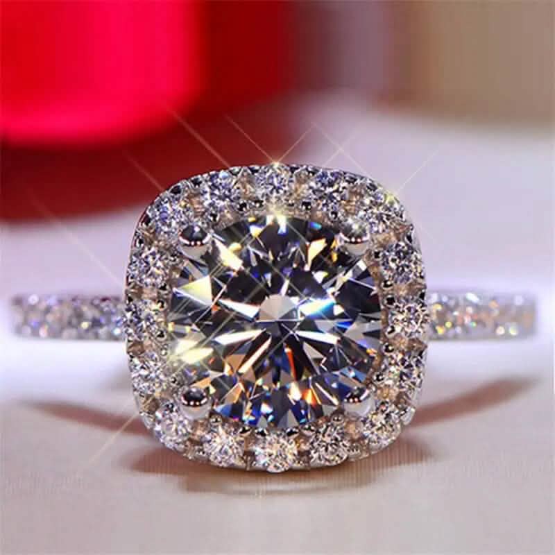 Vierkant-Kunst-Diamantring
