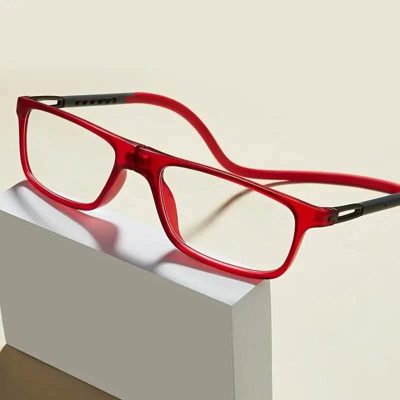 Quadratische magnetische Hals-Lesebrille