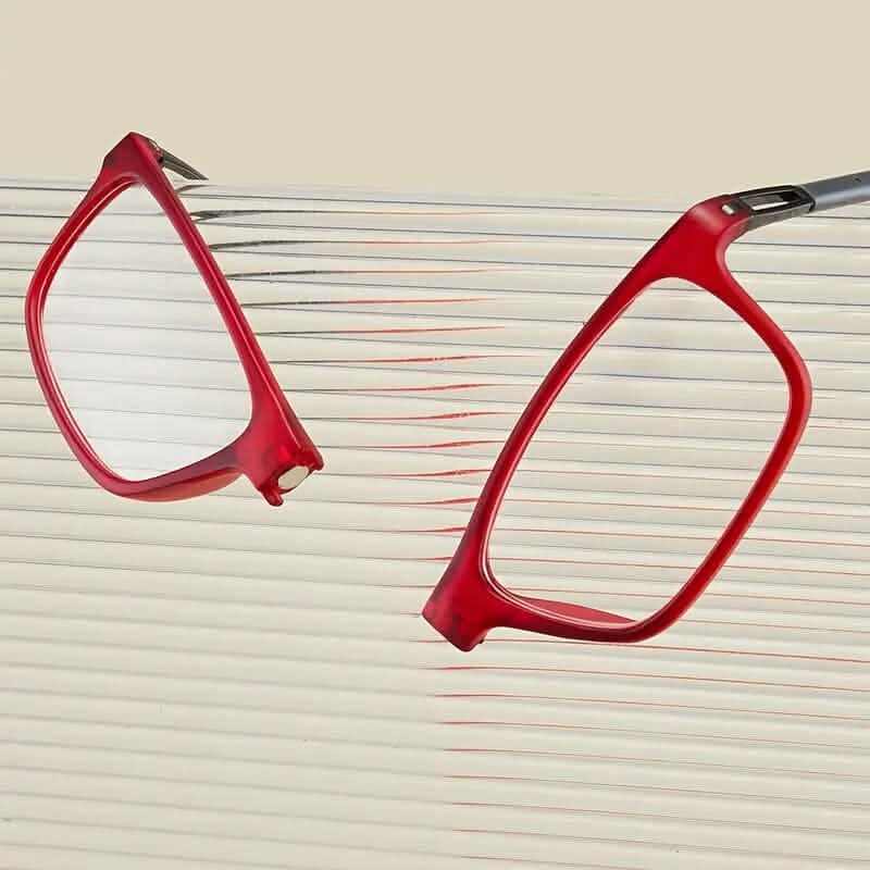 Quadratische magnetische Hals-Lesebrille