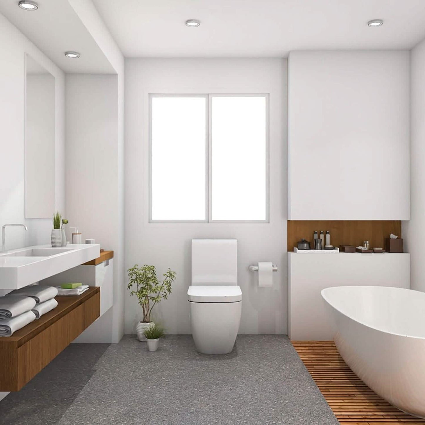 Quadratischer Toilettensitz mit rutschfesten Sitzpuffern