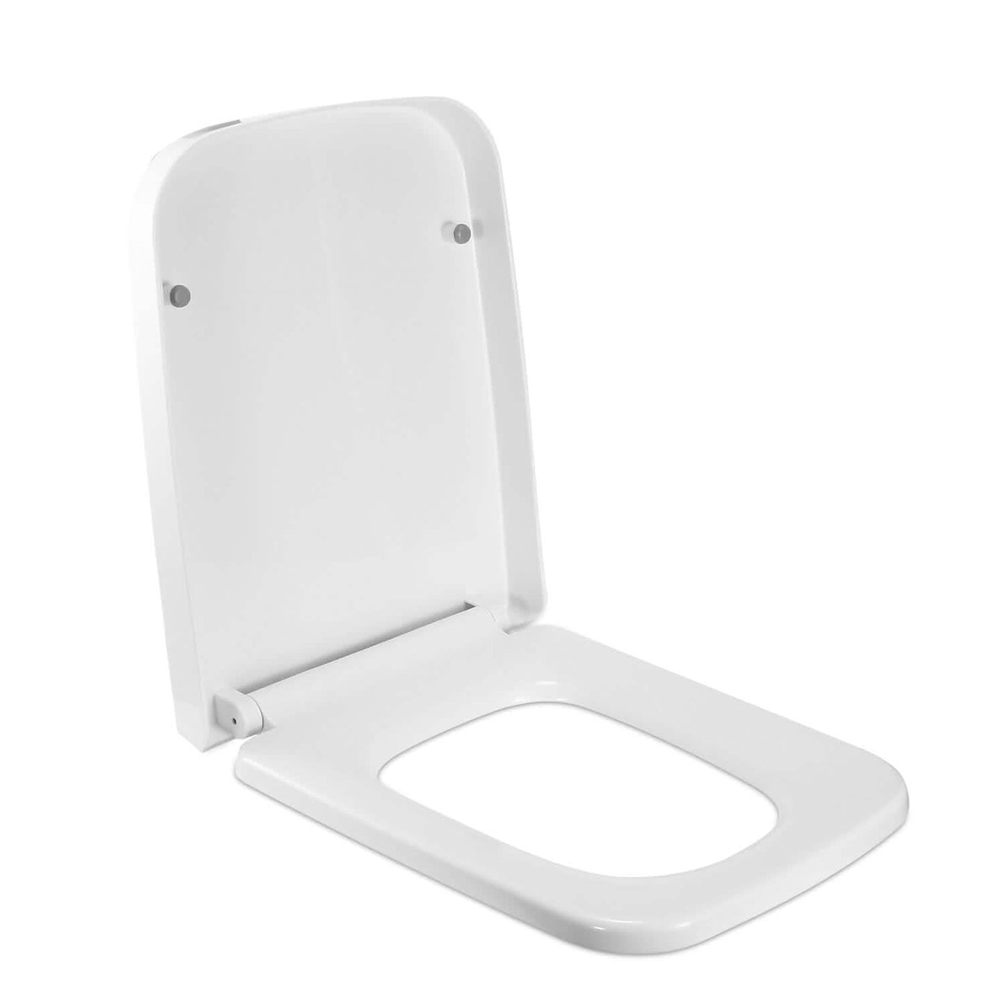 Quadratischer Toilettensitz mit rutschfesten Sitzpuffern