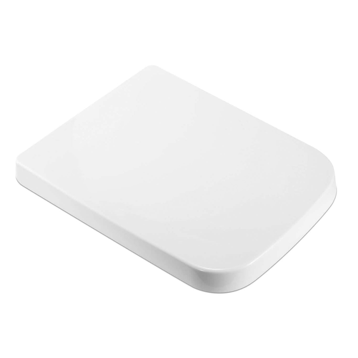 Quadratischer Toilettensitz mit rutschfesten Sitzpuffern