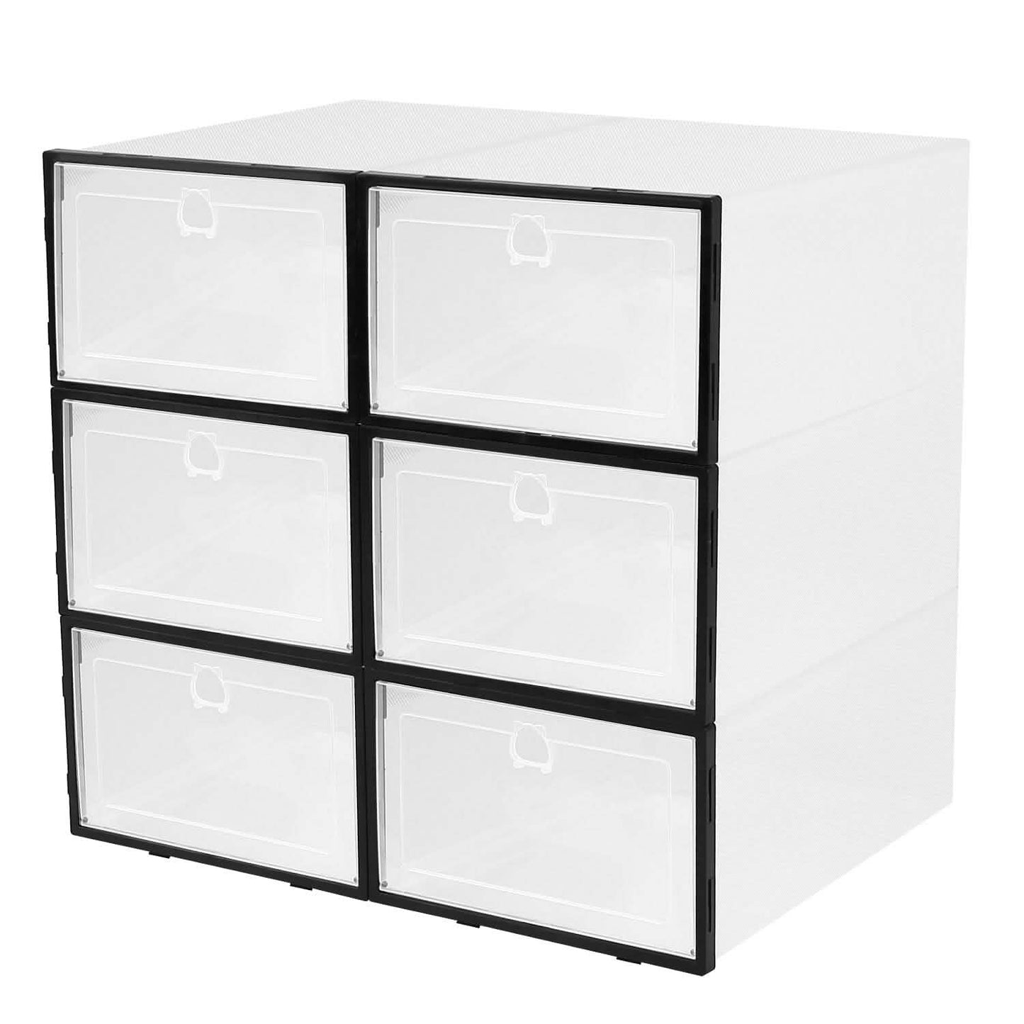 Stapelbare Schuhaufbewahrungsbox, transparent, staubdicht