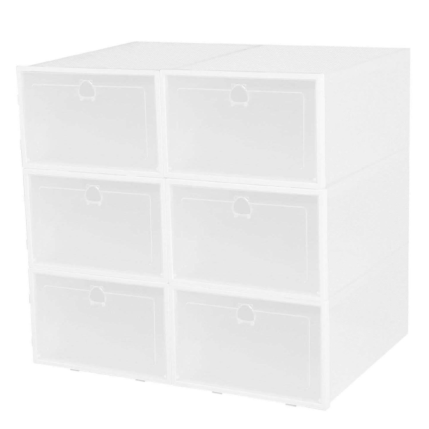Stapelbare Schuhaufbewahrungsbox, transparent, staubdicht