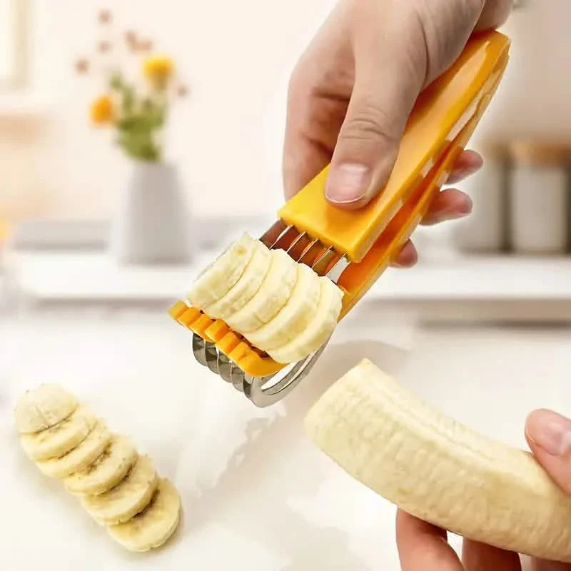 Bananen- und Gurkenschneider aus Edelstahl