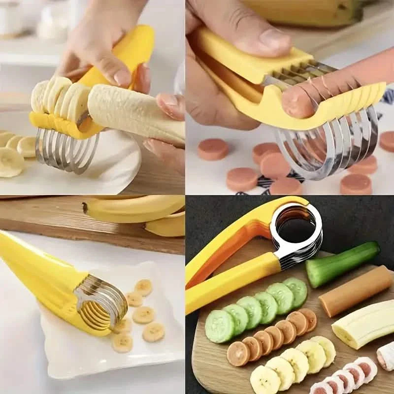 Bananen- und Gurkenschneider aus Edelstahl