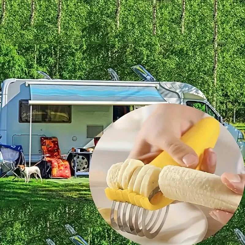 Bananen- und Gurkenschneider aus Edelstahl