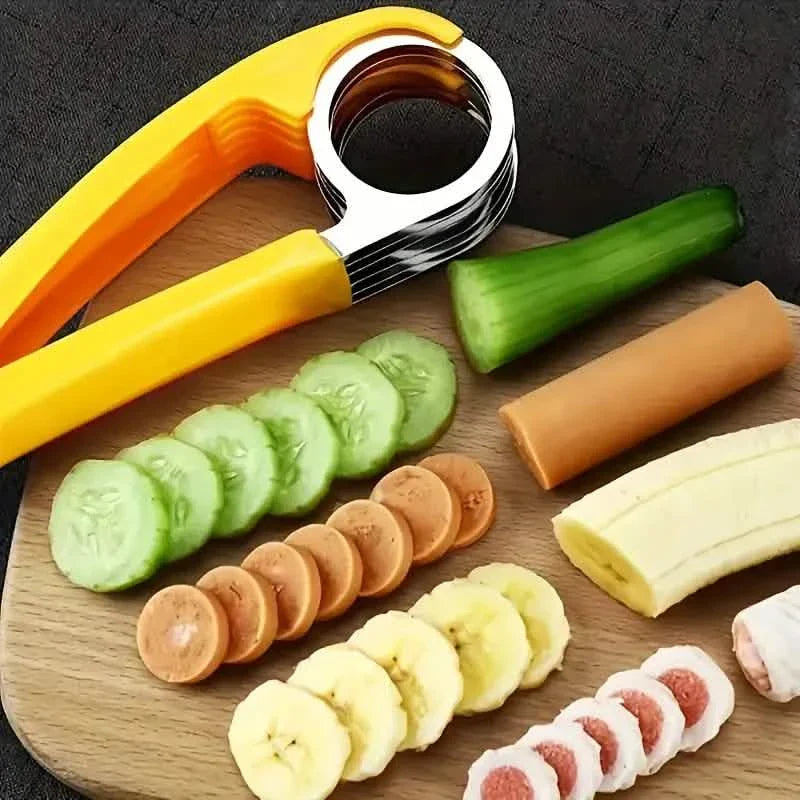 Bananen- und Gurkenschneider aus Edelstahl