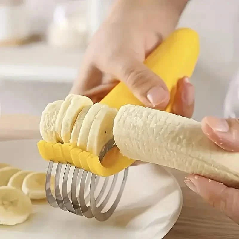 Bananen- und Gurkenschneider aus Edelstahl