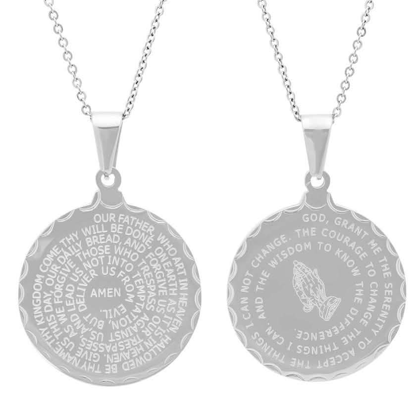 Edelstahl Lord's und Serenity Prayer Anhänger für Damen