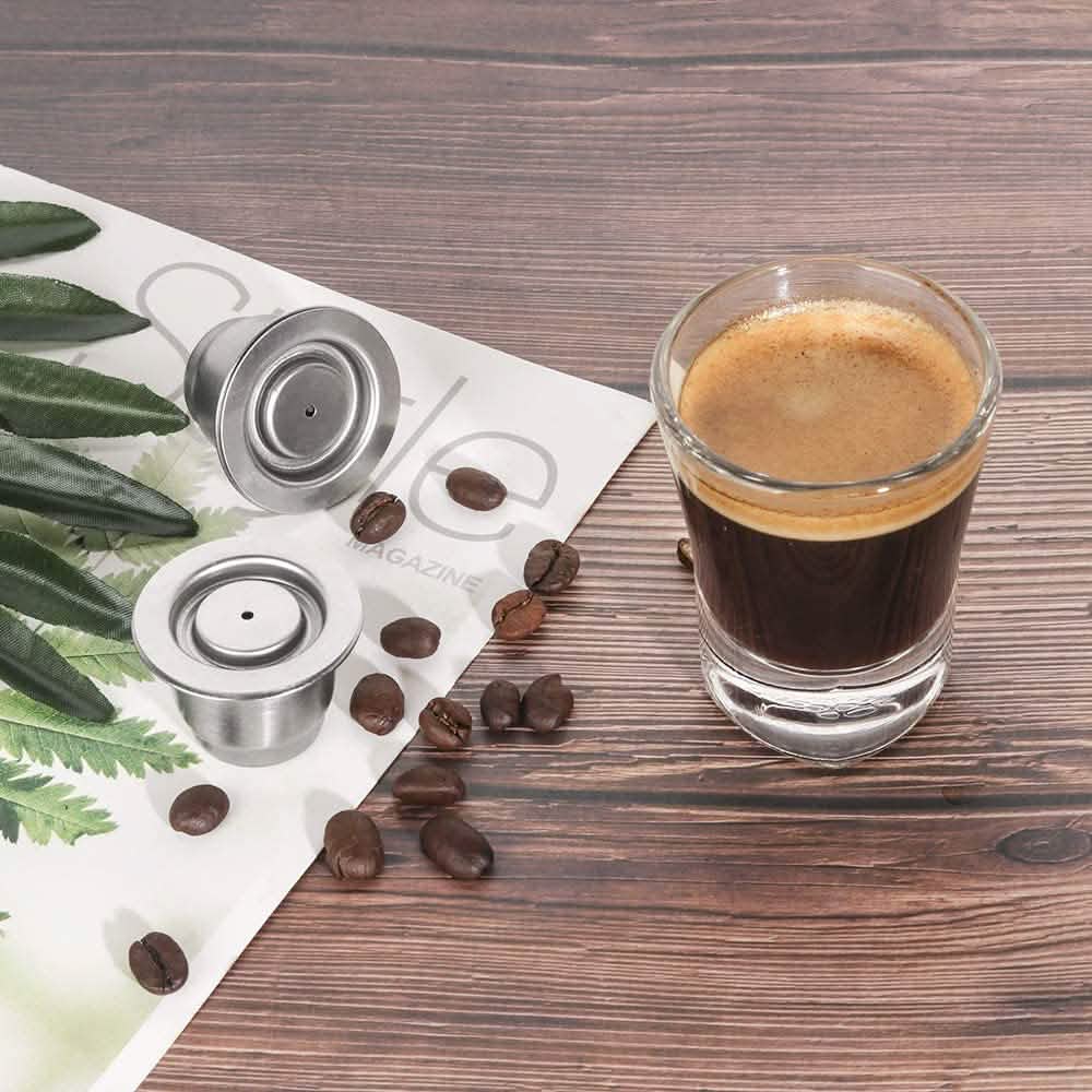 Nachfüllbare Espresso-Kapseln aus Edelstahl