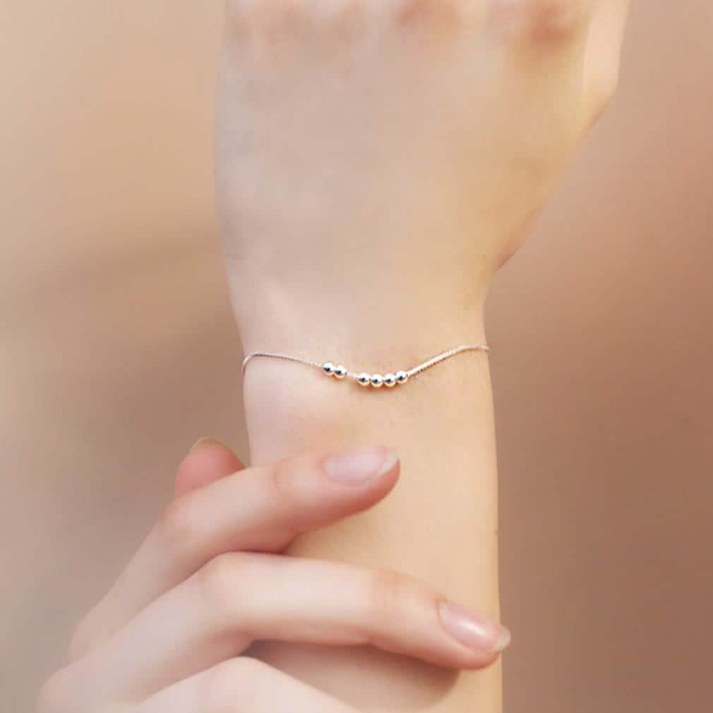 Armband mit Perlenanhänger aus Sterlingsilber