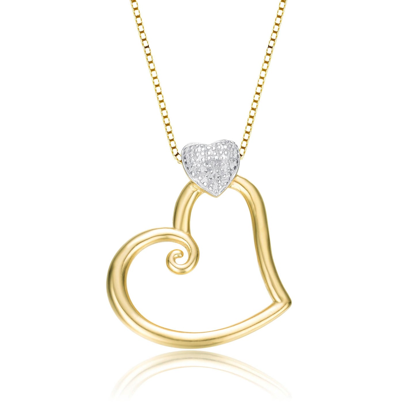 Herzanhänger aus Sterlingsilber Gold