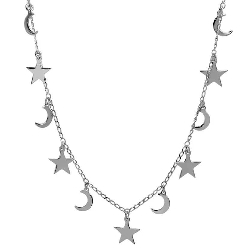 Halskette aus Sterlingsilber mit mehreren Anhängern