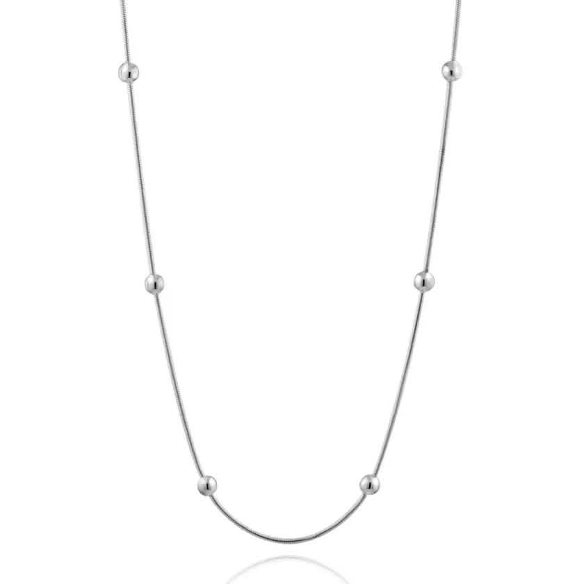 Schlangenkette aus Sterlingsilber mit Kugelanhänger von Paolo Fortelini