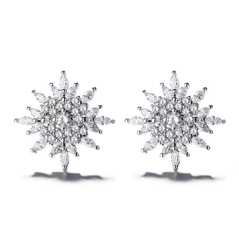 Ohrstecker aus Sterlingsilber mit Sternenmotiv und Swarovski-Kristallen