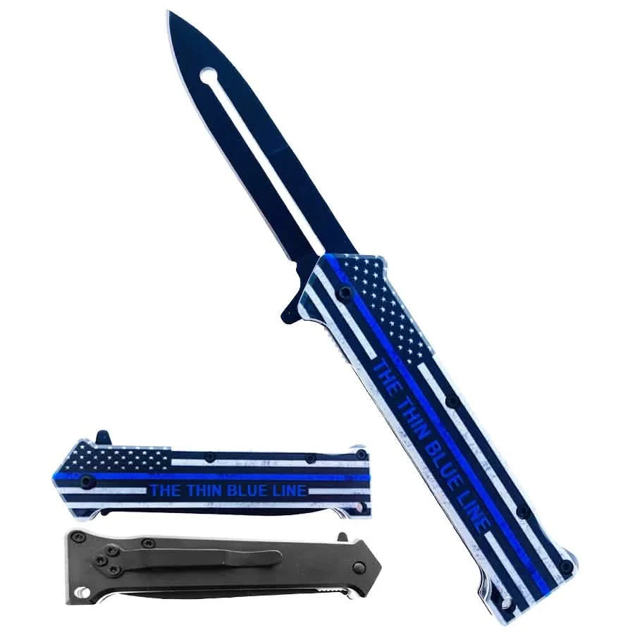 Stiletto-Springunterstütztes Stahlklappmesser