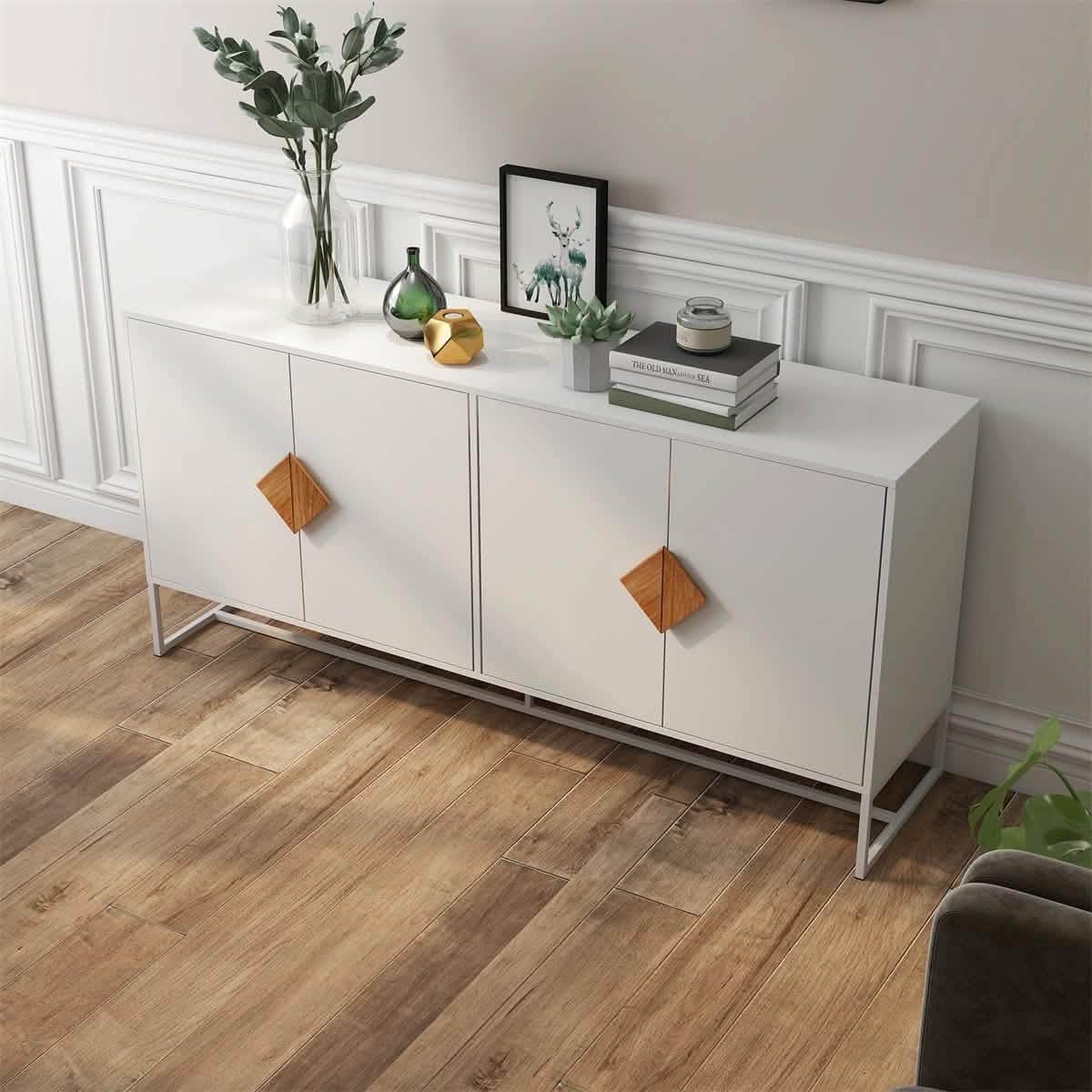 Aufbewahrungs-Sideboard weiß