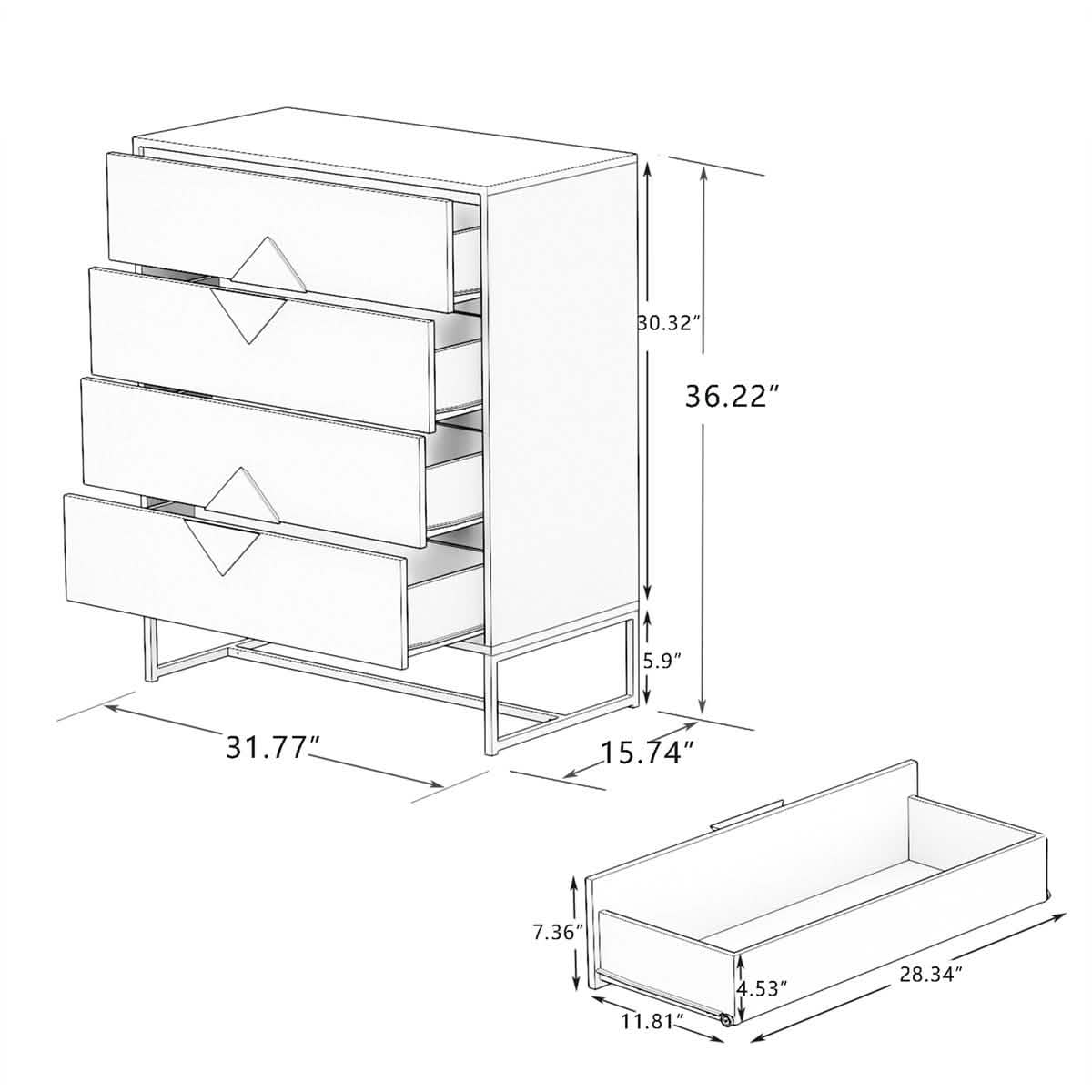 Aufbewahrungs-Sideboard weiß
