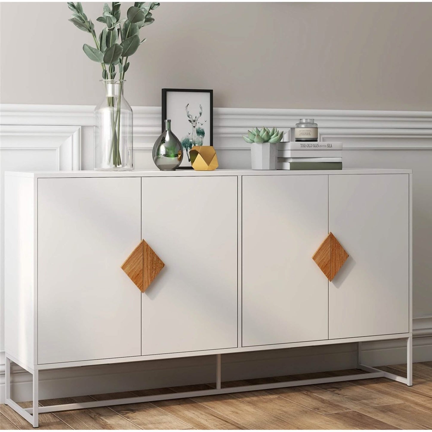 Aufbewahrungs-Sideboard weiß
