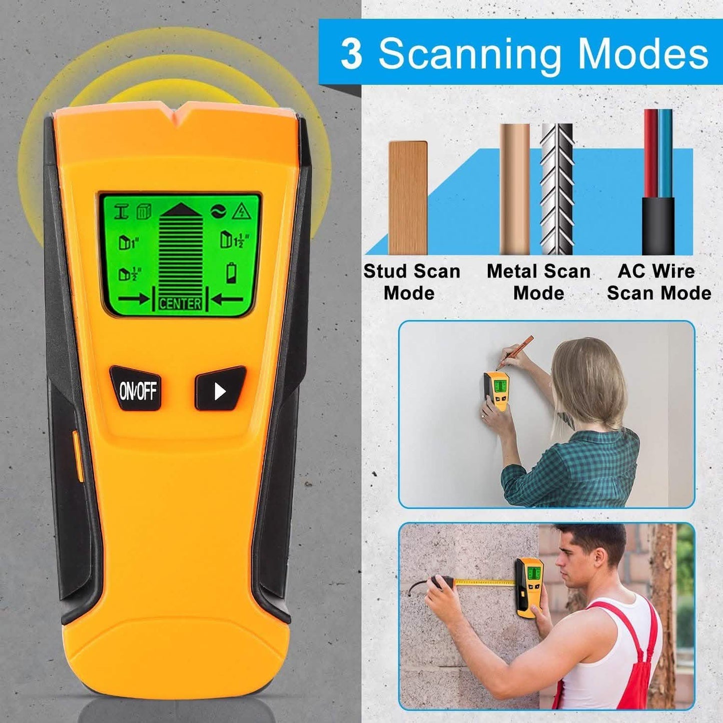 Bolzenortungsgerät Wandscanner AC-Leitungsdetektor mit LCD-Display