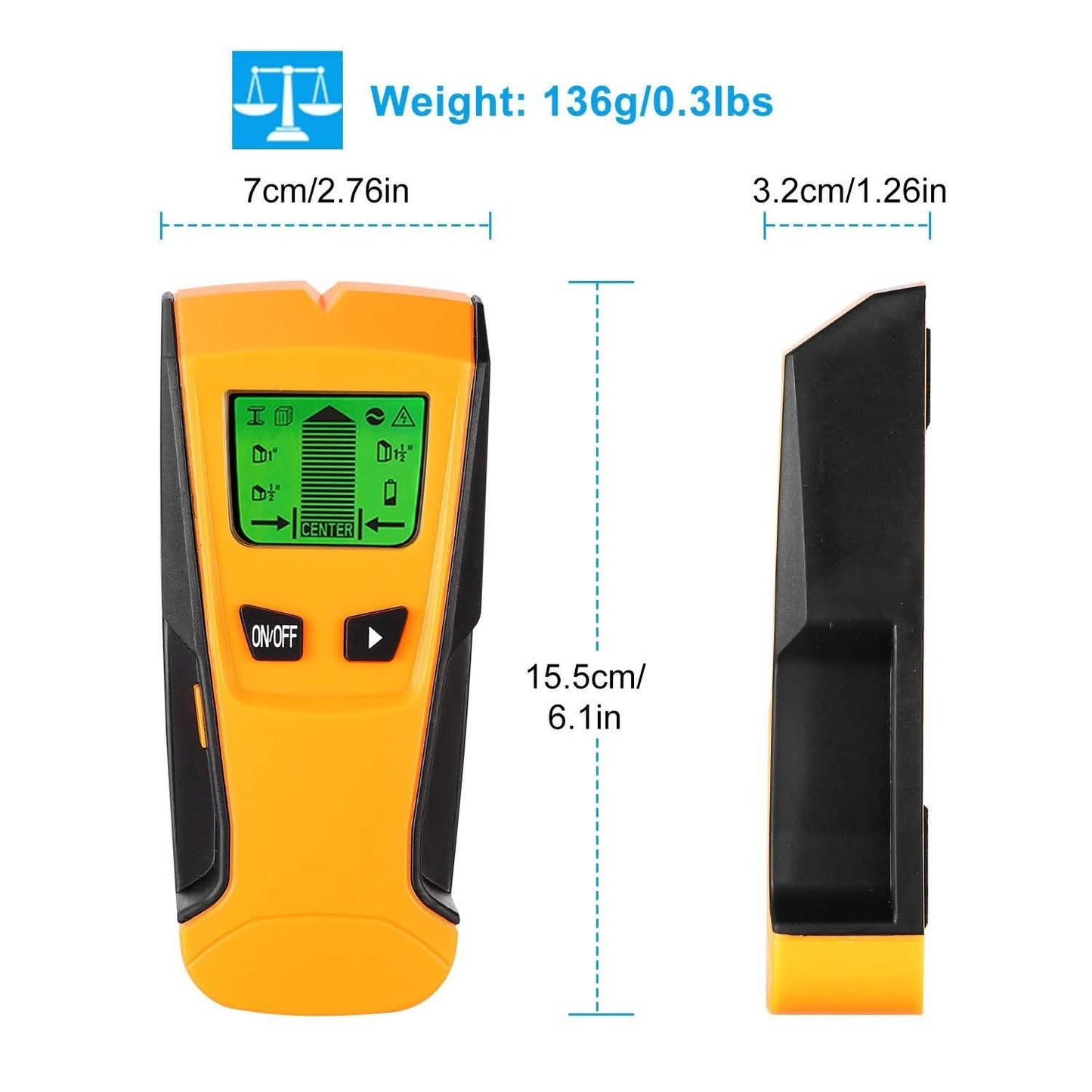 Bolzenortungsgerät Wandscanner AC-Leitungsdetektor mit LCD-Display