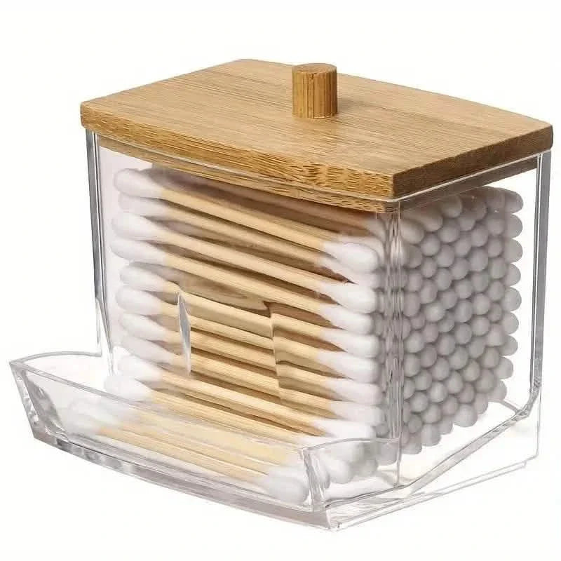 Stilvoller 7oz Badezimmer-Organizer – Freistehender Wattestäbchen- und Padhalter