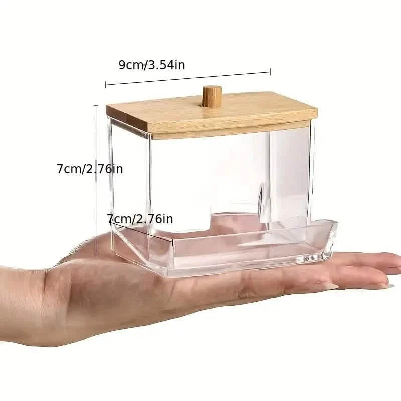 Stilvoller 7oz Badezimmer-Organizer – Freistehender Wattestäbchen- und Padhalter
