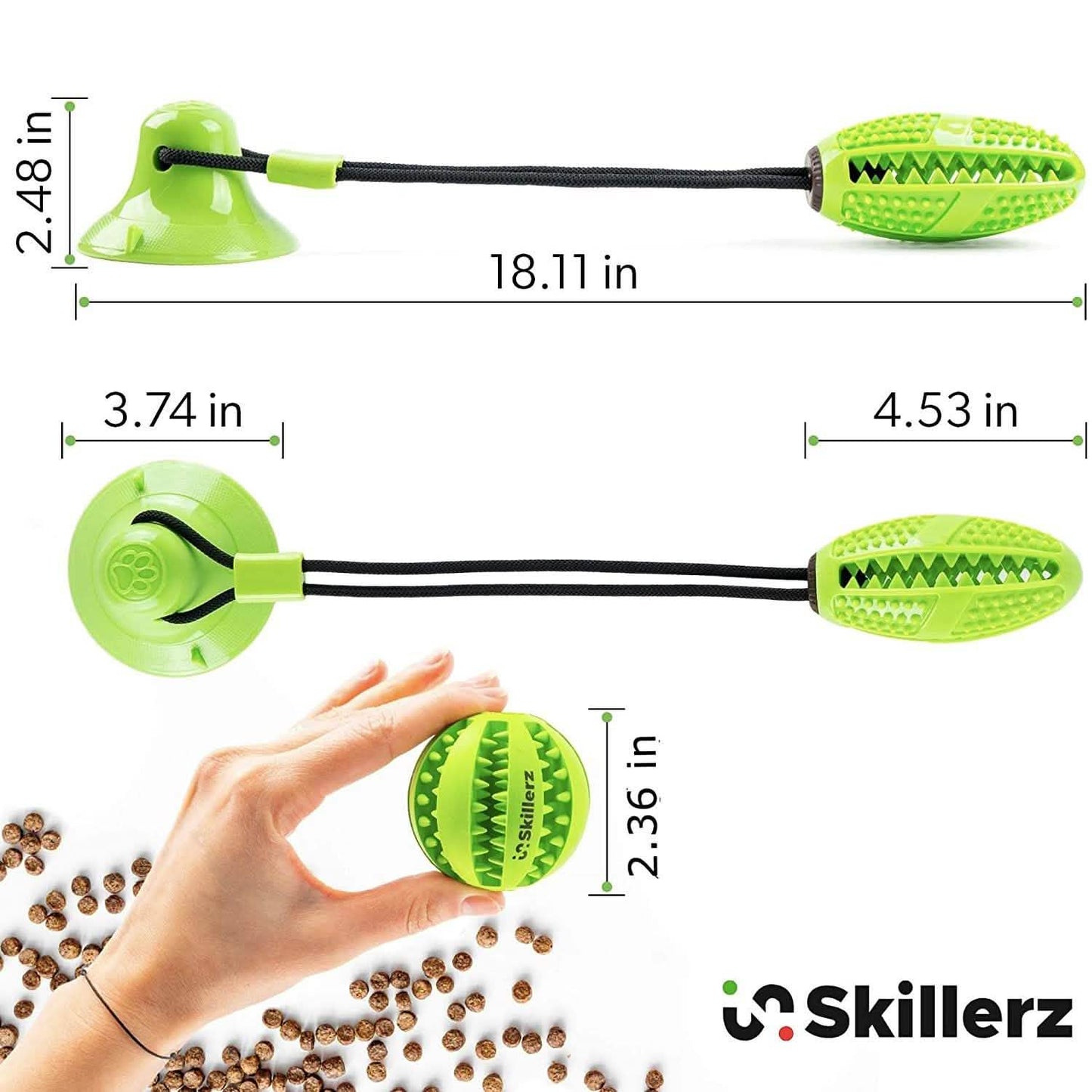 Saugnapf und IQ-Spielzeug Leckerliball