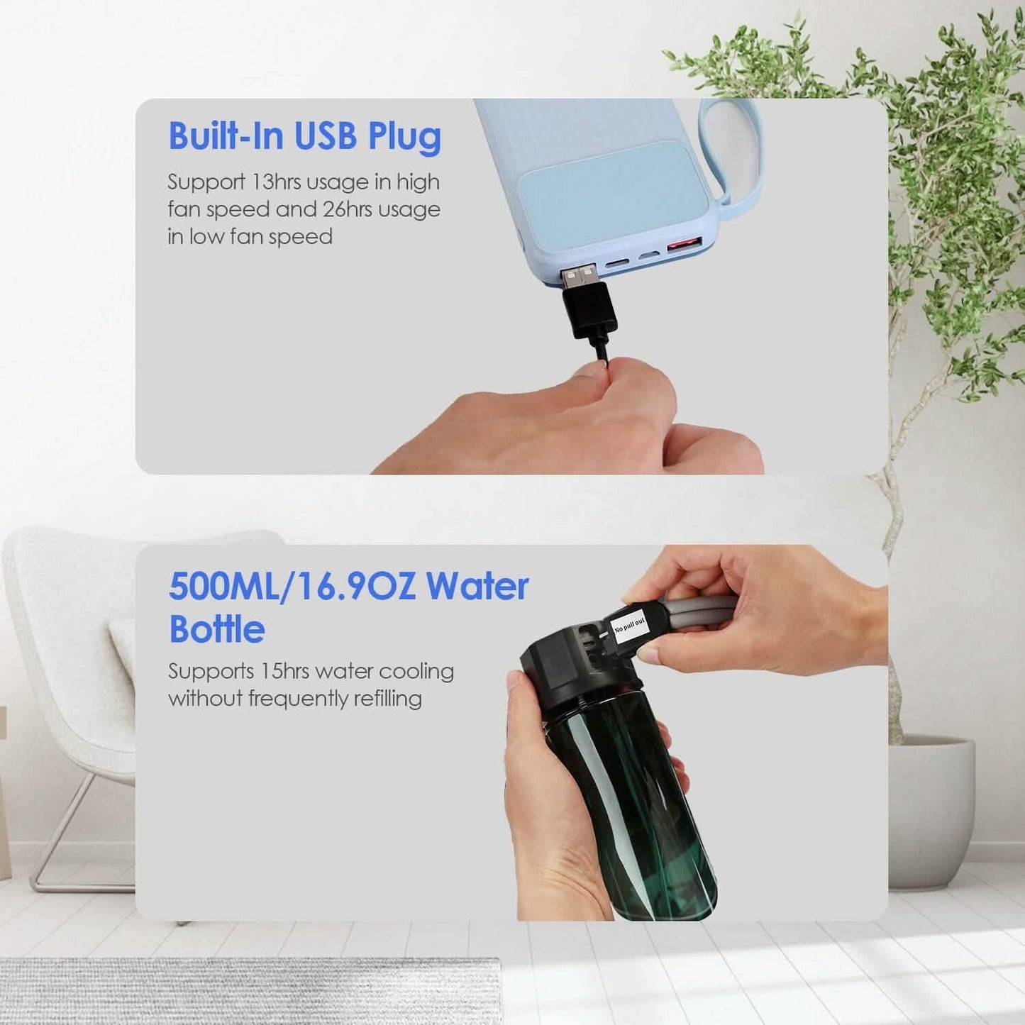 Sitzkissen mit Lüftern für Wasserkühlung im Sommer, 3 Geschwindigkeiten