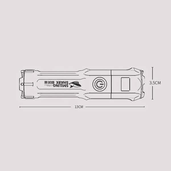 Superhelle ABS Starklicht fokussierende LED-Taschenlampe