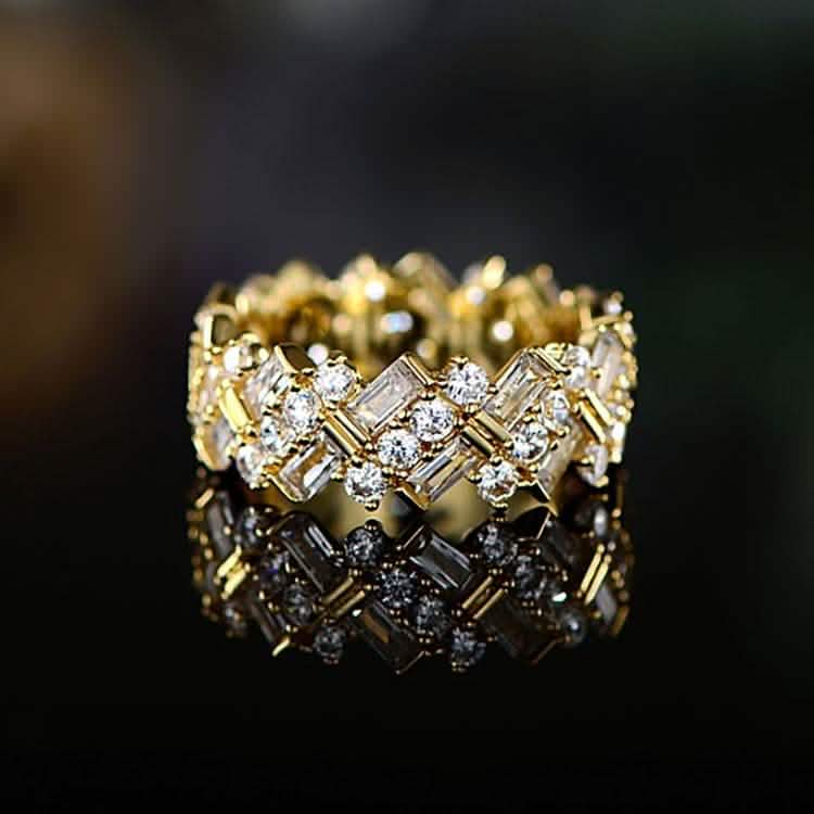 Swarovski vergoldeter Kristallring – Größe: 6