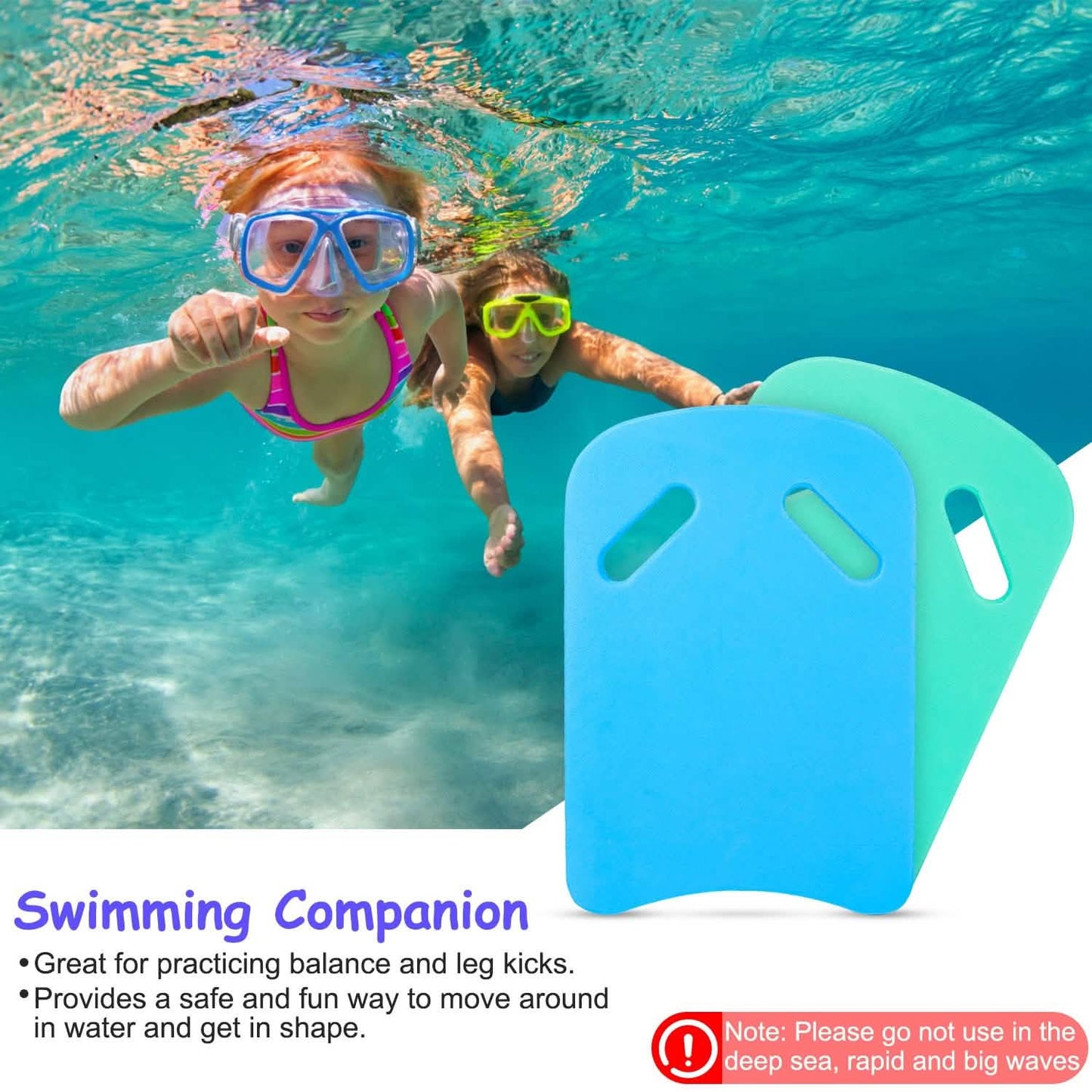Schwimm-Kickboard U-Design Wassertrainingsbrett mit integriertem Grifflöchern