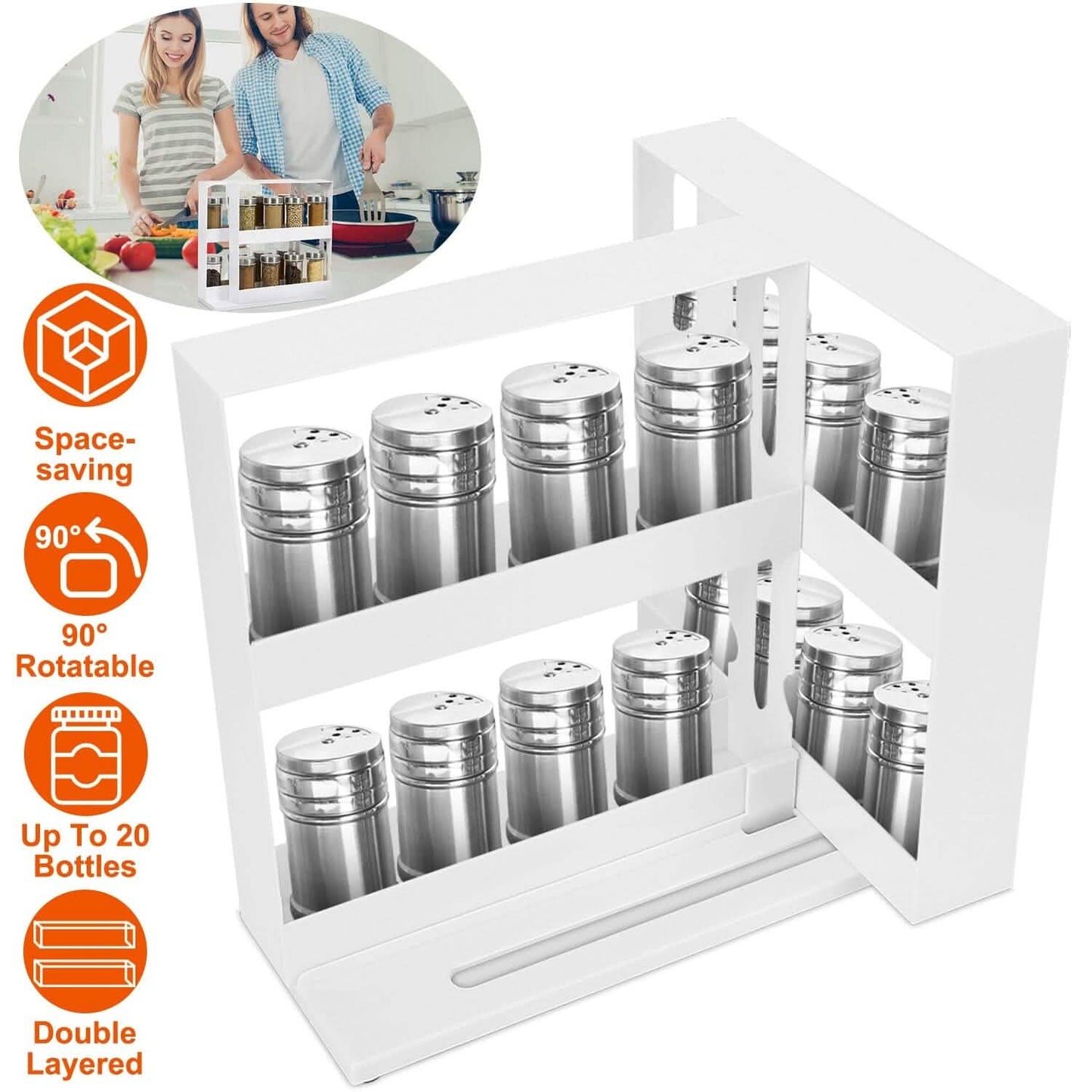 Drehbarer Schrank-Organizer Drehbares Küchenregal Gewürz-Organizer