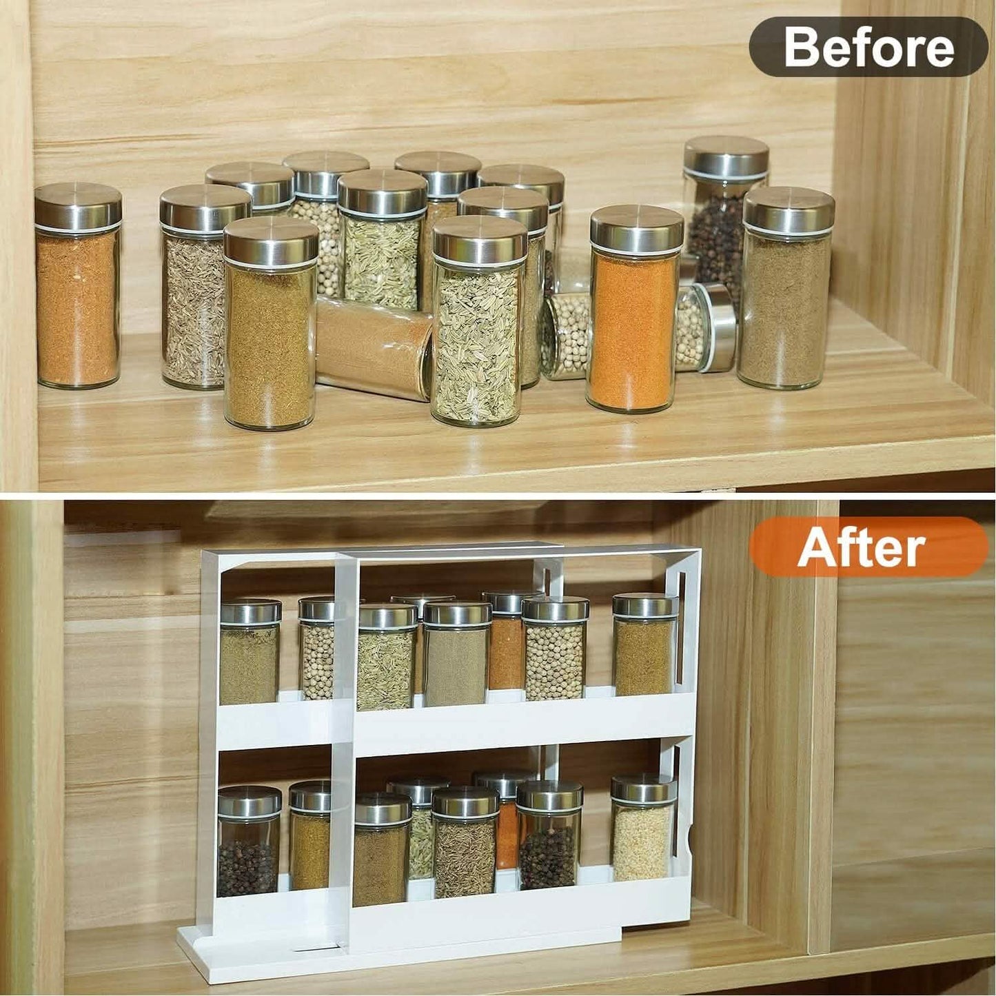 Drehbarer Schrank-Organizer Drehbares Küchenregal Gewürz-Organizer