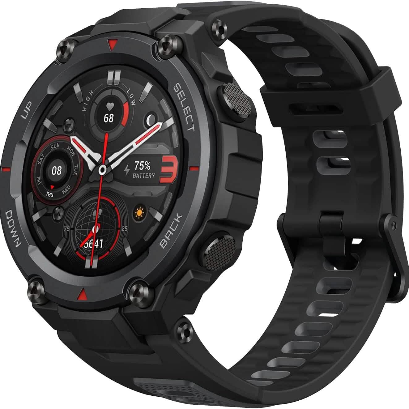 T-Rex Pro Smartwatch für Herren, robuste Outdoor GPS Fitness Watch (Generalüberholt)
